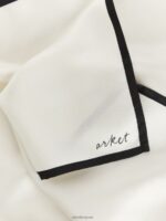 ARKET accessoires 0DXJP841 gebroken wit/zwart zijden sjaal vrouwen - Image 3