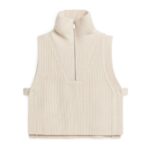 ARKET accessoires 0DXJP844 gebroken wit wollen kraag met ritssluiting vrouwen
