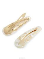 ARKET accessoires 0DXJP853 witte parel haarclips set van 2 vrouwen - Image 2