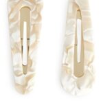 ARKET accessoires 0DXJP853 witte parel haarclips set van 2 vrouwen