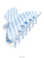 ARKET accessoires 0DXJP855 wit Blauw gestreepte haarklauw vrouwen - Image 2