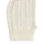 ARKET accessoires 0DXJP880 gebroken wit met kabel gebreide capuchon vrouwen