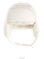 ARKET accessoires 0DXJP885 gebroken wit gewatteerde pelsmuts vrouwen