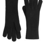 ARKET accessoires 0DXJP890 zwart gebreide handschoenen van kasjmiermix vrouwen