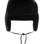 ARKET accessoires 0DXJP899 zwart pelsmuts van imitatiebont vrouwen