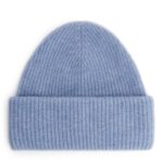 ARKET accessoires 0DXJP906 lichtblauw dubbelgevouwen alpaca merino muts vrouwen