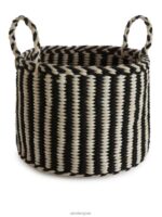 ARKET huishoudartikelen 0DXJP1355 beige/zwart opbergmand 41 cm unisex