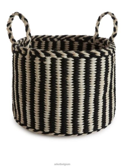 ARKET huishoudartikelen 0DXJP1355 beige/zwart opbergmand 41 cm unisex