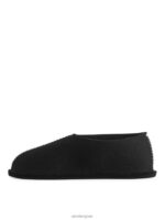 ARKET huishoudartikelen 0DXJP722 zwart Pia wallen wollen pantoffels unisex - Image 3