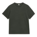 ARKET kleding 0DXJP1000 donker bosgroen zwaargewicht t-shirt vrouwen