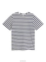 ARKET kleding 0DXJP1001 donkerblauw/wit zwaargewicht t-shirt vrouwen - Image 6