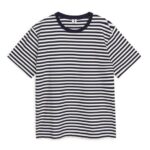 ARKET kleding 0DXJP1003 donkerblauw/gebroken wit zwaargewicht t-shirt vrouwen