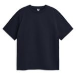 ARKET kleding 0DXJP1009 donkerblauw interlock t-shirt vrouwen