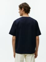 ARKET kleding 0DXJP1009 donkerblauw interlock t-shirt vrouwen - Image 3