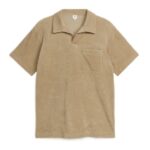 ARKET kleding 0DXJP1015 beige poloshirt van katoenen badstof Heren