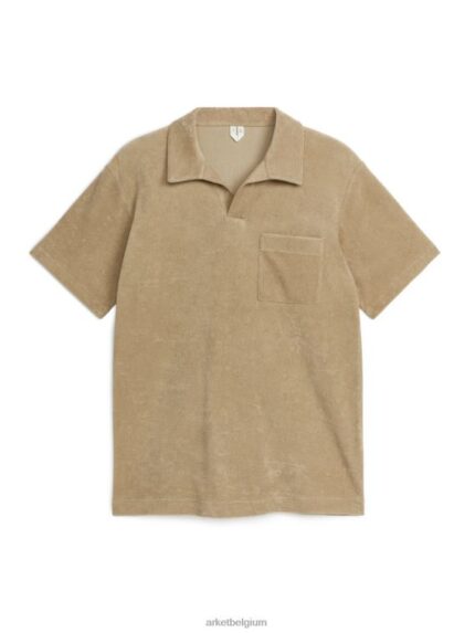 ARKET kleding 0DXJP1015 beige poloshirt van katoenen badstof Heren