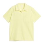 ARKET kleding 0DXJP1017 geel poloshirt van katoenen badstof Heren