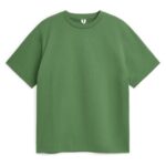 ARKET kleding 0DXJP1025 groente interlock t-shirt vrouwen