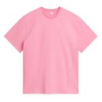 ARKET kleding 0DXJP1026 roze oversized zwaargewicht t-shirt vrouwen