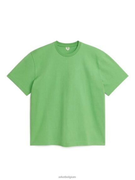ARKET kleding 0DXJP1029 groente oversized zwaargewicht t-shirt vrouwen
