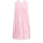 ARKET kleding 0DXJP103 roze/wit jurk met gelaagde bandjes vrouwen