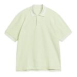 ARKET kleding 0DXJP1040 pistache badstof poloshirt Heren