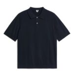ARKET kleding 0DXJP1046 donkerblauw poloshirt van katoenzijde Heren