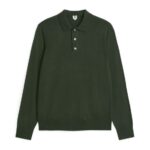 ARKET kleding 0DXJP1047 donkergroen Merino polotrui Heren