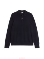 ARKET kleding 0DXJP1051 donkerblauw Merino polotrui Heren