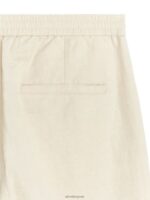 ARKET kleding 0DXJP1054 licht beige linnen broek met trekkoord Heren - Image 7