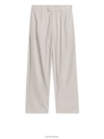 ARKET kleding 0DXJP1066 beige losvallende katoenen broek Heren