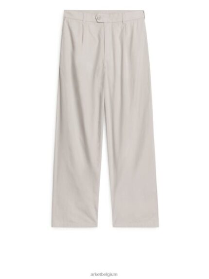 ARKET kleding 0DXJP1066 beige losvallende katoenen broek Heren