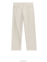 ARKET kleding 0DXJP1068 gebroken wit losse corduroy broek Heren