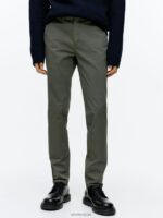 ARKET kleding 0DXJP1071 kaki groen slanke stretchchino Heren - Image 2
