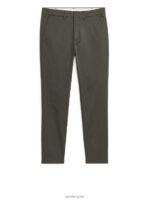ARKET kleding 0DXJP1071 kaki groen slanke stretchchino Heren - Image 5