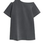 ARKET kleding 0DXJP107 zwart gewassen ontspannen katoenen jurk vrouwen