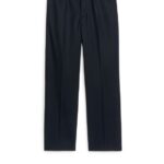 ARKET kleding 0DXJP1084 donkerblauw wijde wollen broek Heren