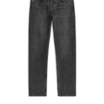 ARKET kleding 0DXJP1097 zwart gewassen park reguliere rechte jeans Heren