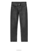 ARKET kleding 0DXJP1097 zwart gewassen park reguliere rechte jeans Heren