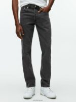 ARKET kleding 0DXJP1097 zwart gewassen park reguliere rechte jeans Heren - Image 5