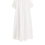 ARKET kleding 0DXJP109 wit off-shoulder maxi-jurk vrouwen
