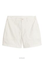 ARKET kleding 0DXJP1113 wit katoenen utility-short Heren