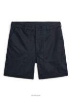 ARKET kleding 0DXJP1123 donkerblauw Utility-short van katoen en linnen Heren