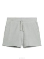 ARKET kleding 0DXJP1126 grijs Wafelgebreide katoenen short Heren