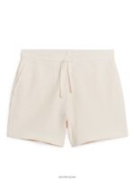 ARKET kleding 0DXJP1127 gebroken wit Wafelgebreide katoenen short Heren