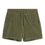 ARKET kleding 0DXJP1132 groente badstof korte broek Heren