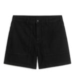 ARKET kleding 0DXJP1133 zwart katoenen utility-short Heren