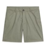 ARKET kleding 0DXJP1134 kaki groen katoenen korte broek Heren