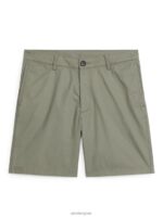 ARKET kleding 0DXJP1134 kaki groen katoenen korte broek Heren