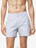 ARKET kleding 0DXJP1143 wit Blauw seersucker zwembroek Heren - Image 5